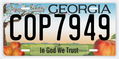 GA license plate COP7949