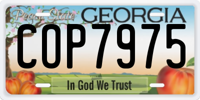GA license plate COP7975