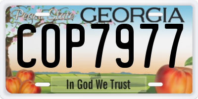 GA license plate COP7977