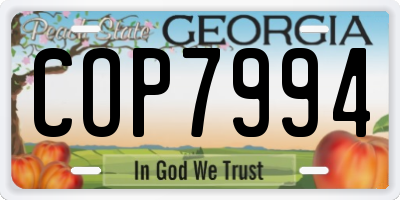 GA license plate COP7994