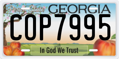 GA license plate COP7995