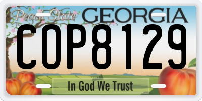 GA license plate COP8129