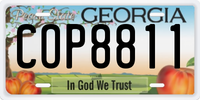 GA license plate COP8811