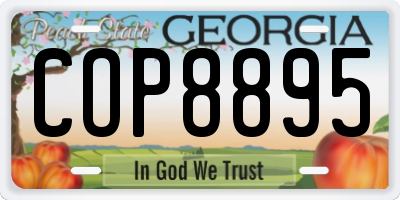 GA license plate COP8895
