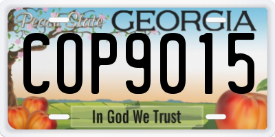 GA license plate COP9015