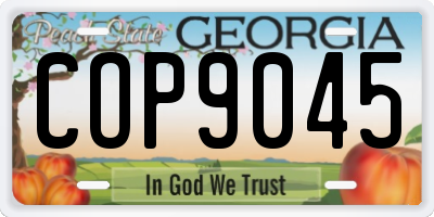 GA license plate COP9045