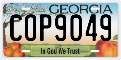 GA license plate COP9049