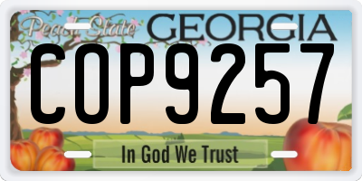 GA license plate COP9257