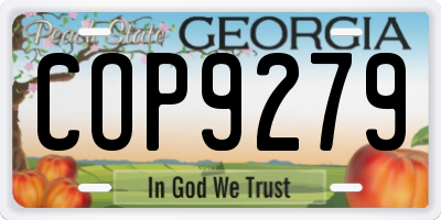 GA license plate COP9279