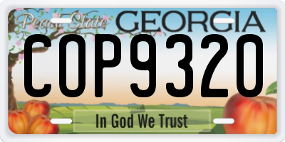 GA license plate COP9320