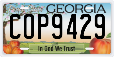 GA license plate COP9429