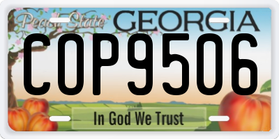 GA license plate COP9506