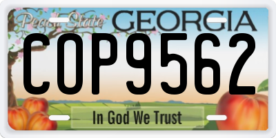 GA license plate COP9562