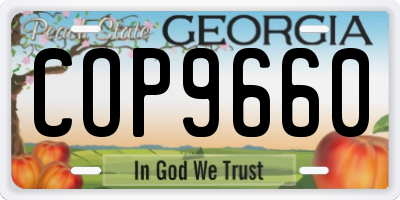 GA license plate COP9660