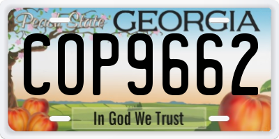 GA license plate COP9662