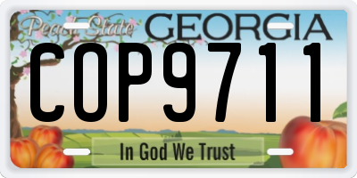 GA license plate COP9711