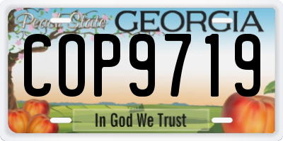 GA license plate COP9719