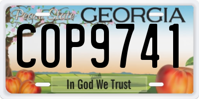 GA license plate COP9741