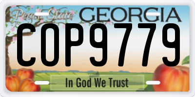 GA license plate COP9779