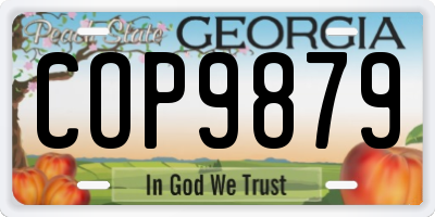 GA license plate COP9879