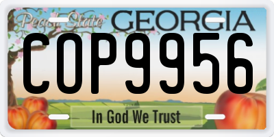GA license plate COP9956