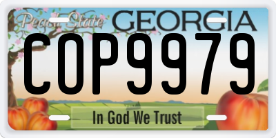 GA license plate COP9979