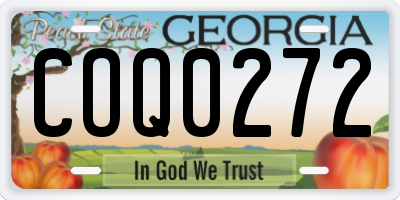 GA license plate COQ0272