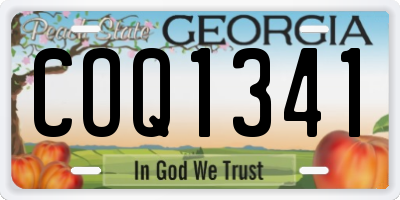 GA license plate COQ1341