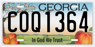 GA license plate COQ1364