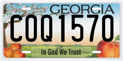 GA license plate COQ1570