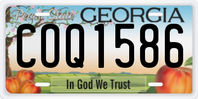 GA license plate COQ1586