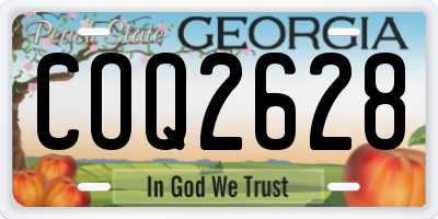 GA license plate COQ2628