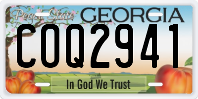 GA license plate COQ2941