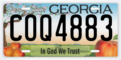 GA license plate COQ4883