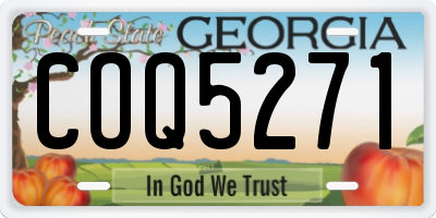 GA license plate COQ5271