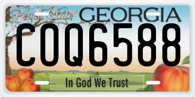 GA license plate COQ6588
