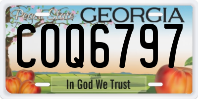 GA license plate COQ6797