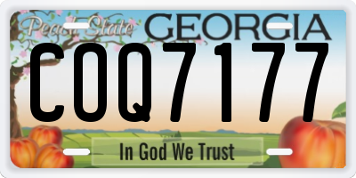 GA license plate COQ7177
