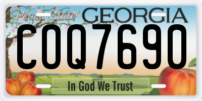 GA license plate COQ7690