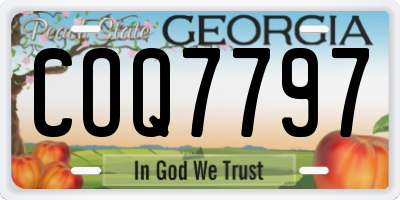 GA license plate COQ7797