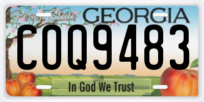 GA license plate COQ9483