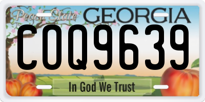 GA license plate COQ9639