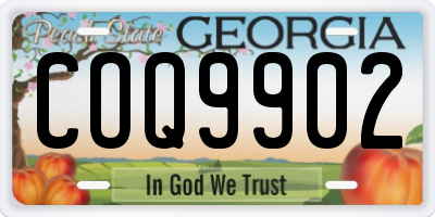 GA license plate COQ9902