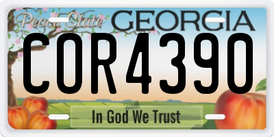 GA license plate COR4390