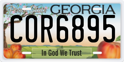 GA license plate COR6895