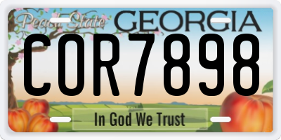 GA license plate COR7898