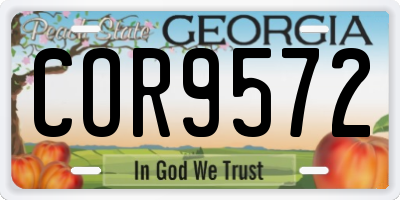 GA license plate COR9572