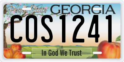 GA license plate COS1241