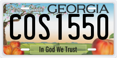GA license plate COS1550