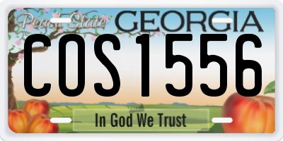 GA license plate COS1556